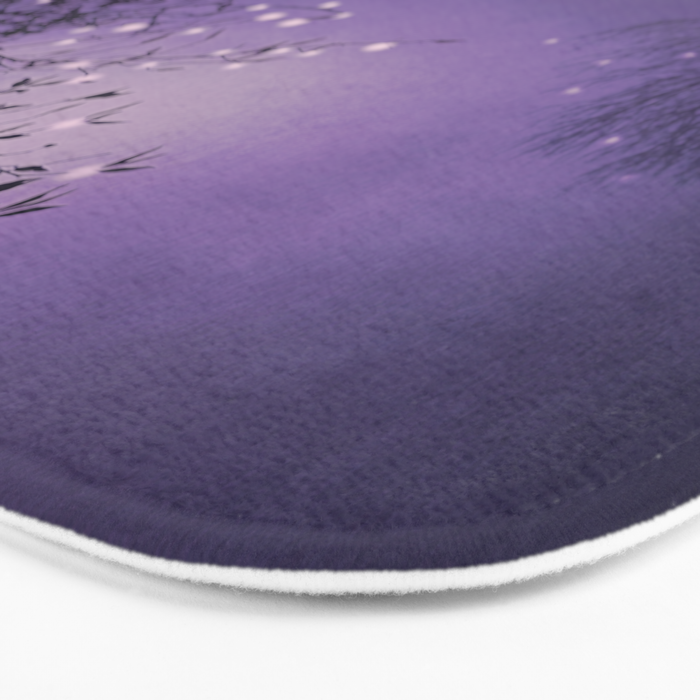 SONG OF THE NIGHTBIRD - LAVENDER Bath Mat Gallery Image 3