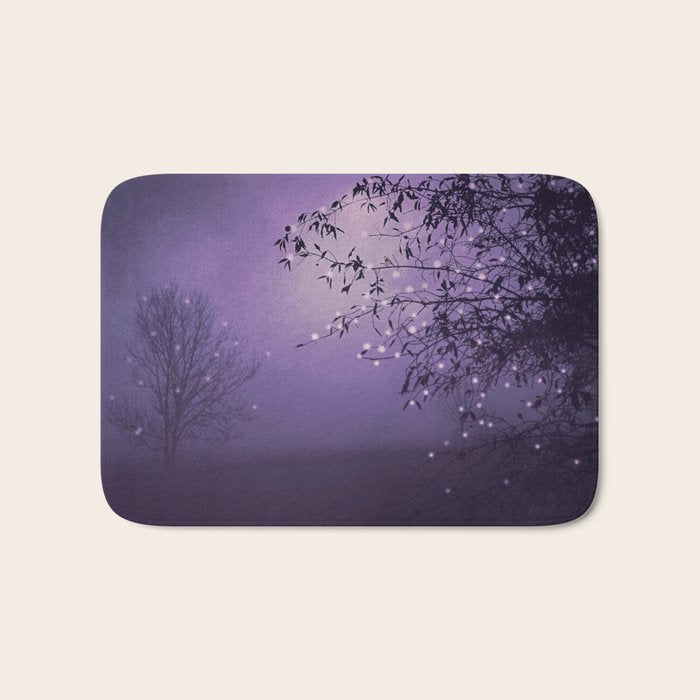 SONG OF THE NIGHTBIRD - LAVENDER Bath Mat Gallery Image 1