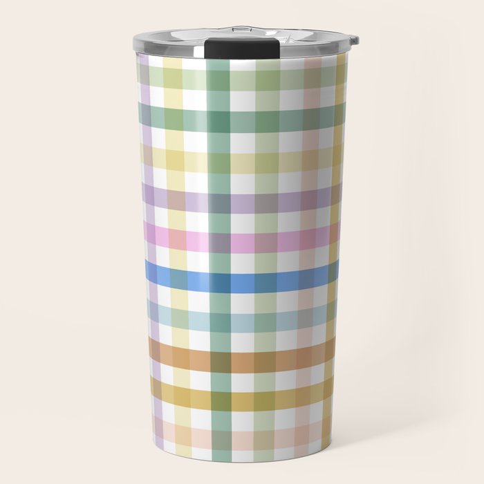 Rainbow Check Bliss Travel Mug Gallery Image 1