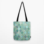 Moroccan Teal Green Tote Bag Gallery Image 2