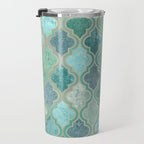 Moroccan Teal Green Travel Mug Gallery Image 3