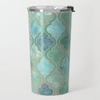 Moroccan Teal Green Travel Mug Gallery Image 2