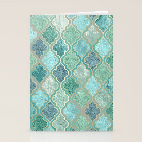 Moroccan Teal Green Stationery Card Gallery Image 2
