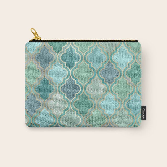 Moroccan Teal Green Carry All Pouch Gallery Image 1