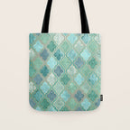 Moroccan Teal Green Tote Bag Gallery Image 1
