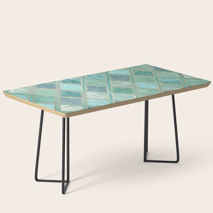 Moroccan Teal Green Coffee Table Gallery Image 1
