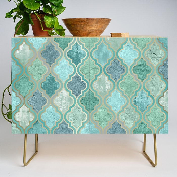 Moroccan Teal Green Credenza Gallery Image 1