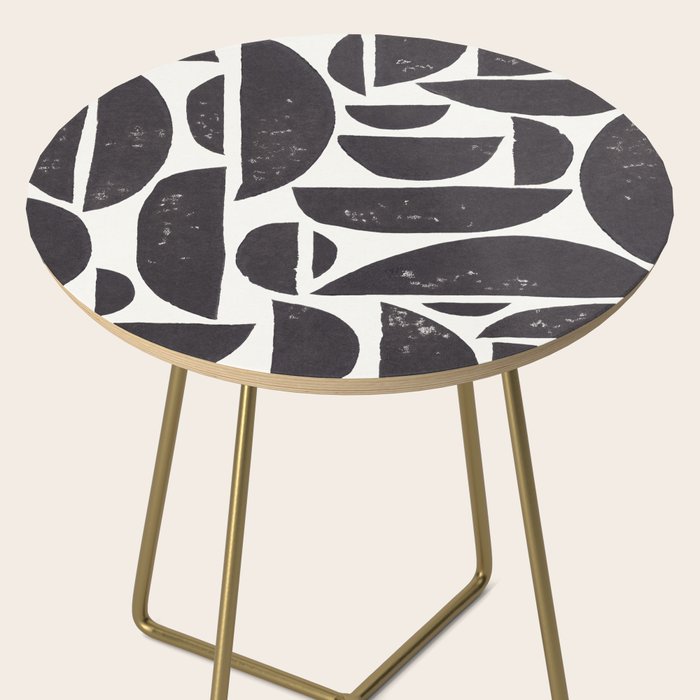Abstract Linocut Pattern #3 Side Table Gallery Image 2