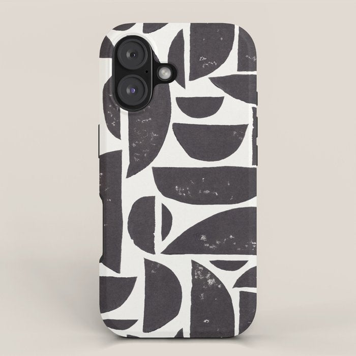 Abstract Linocut Pattern #3 iPhone Case Gallery Image 1