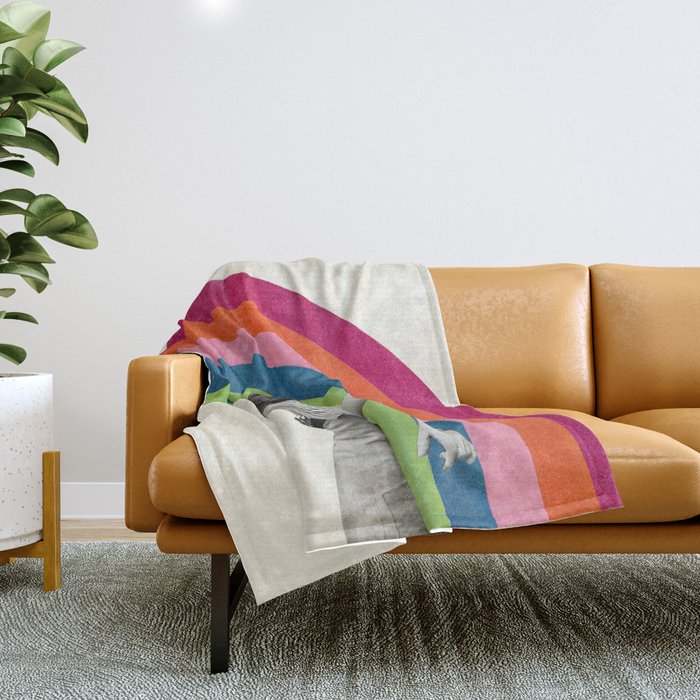 Paint a Rainbow Throw Blanket Gallery Image 1