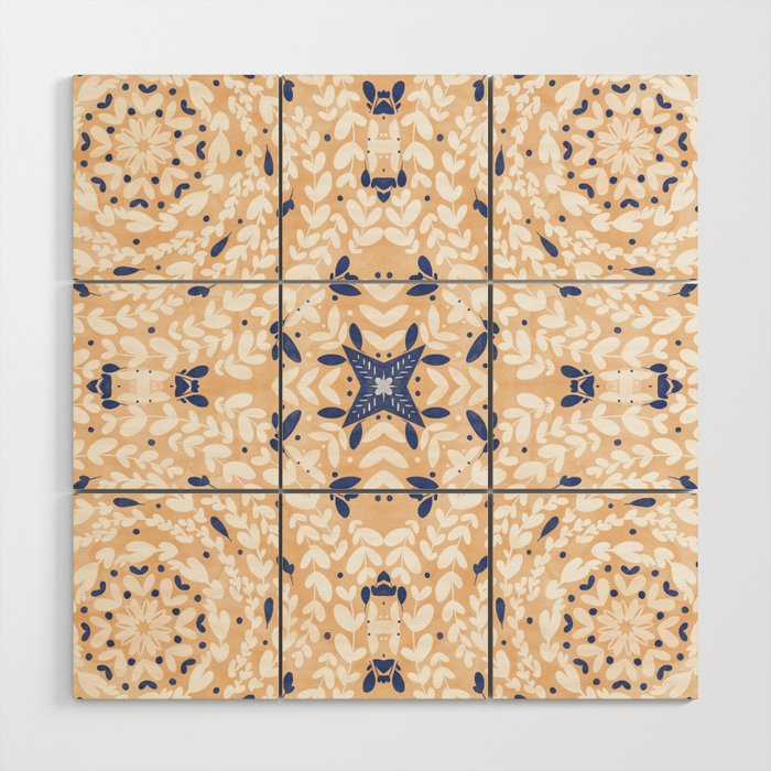 Pink Circular Nature Tiles PB Wood Wall Art Gallery Image 1