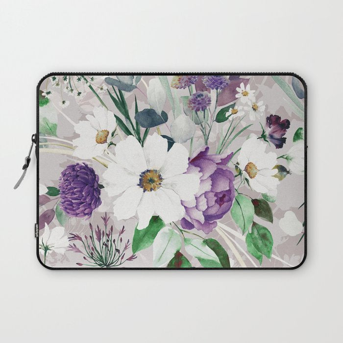 Lush lilac garden Laptop Sleeve Gallery Image 1