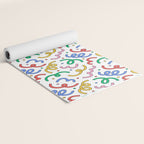 Colorful abstract fun line doodle pattern Yoga Mat Gallery Image 2
