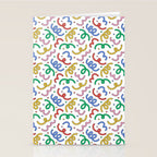 Colorful abstract fun line doodle pattern Stationery Card Gallery Image 2