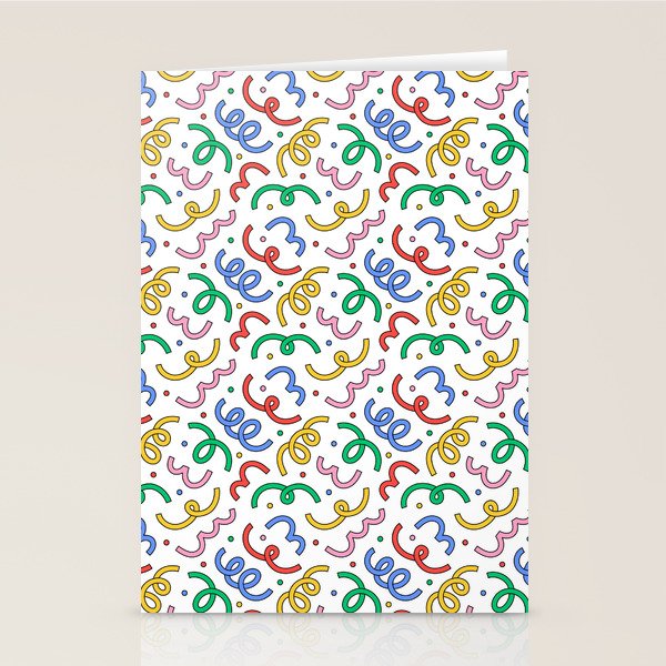 Colorful abstract fun line doodle pattern Stationery Card Gallery Image 2