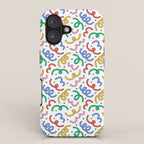 Colorful abstract fun line doodle pattern iPhone Case Gallery Image 1