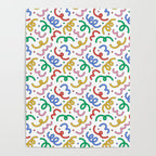 Colorful abstract fun line doodle pattern Poster Gallery Image 4