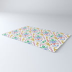 Colorful abstract fun line doodle pattern Rug Gallery Image 3