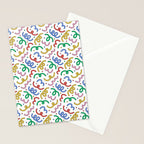 Colorful abstract fun line doodle pattern Stationery Card Gallery Image 2