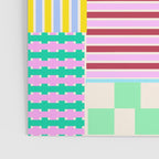 Bold Geometric Stripes and Blocks Pattern in Vibrant Colors Poster Gallery Image 3