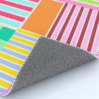 Bold Geometric Stripes and Blocks Pattern in Vibrant Colors Rug Gallery Image 4