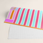 Bold Geometric Stripes and Blocks Pattern in Vibrant Colors Wrapping Paper Gallery Image 2