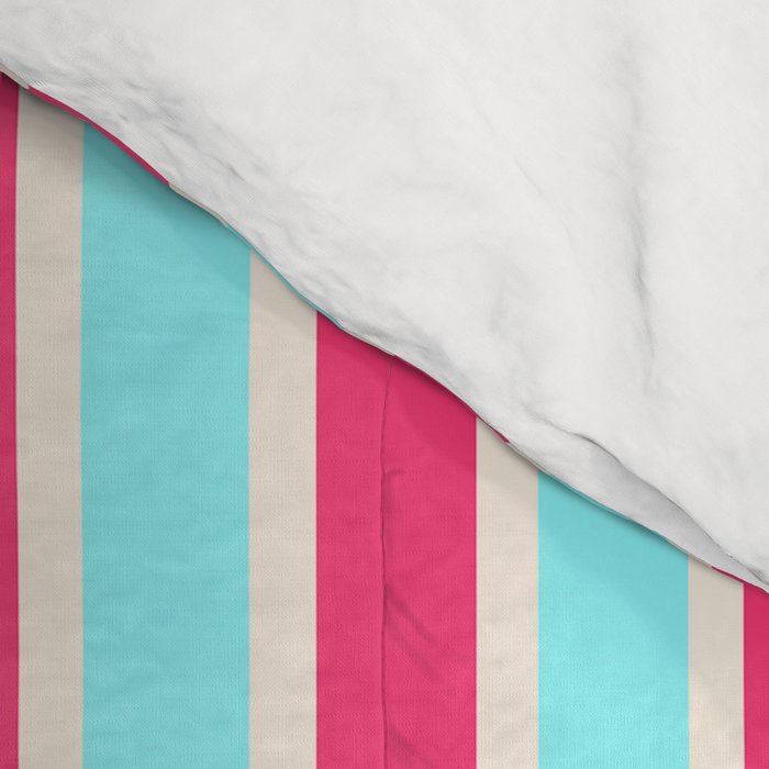 Bold Geometric Stripes and Blocks Pattern in Vibrant Colors Comforter Gallery Image 4