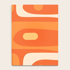 Mid Century Modern Piquet Abstract Pattern Orange Yellow Tangerine Cream Notebook Gallery Image 4