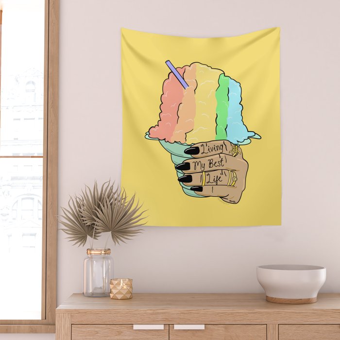 LIVING MY BEST LIFE Wall Tapestry Gallery Image 2