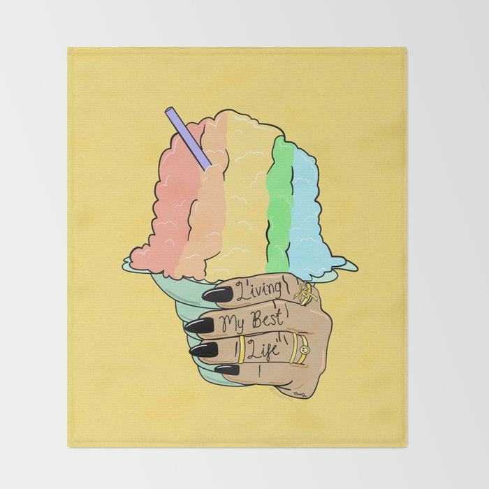 LIVING MY BEST LIFE Throw Blanket Gallery Image 2