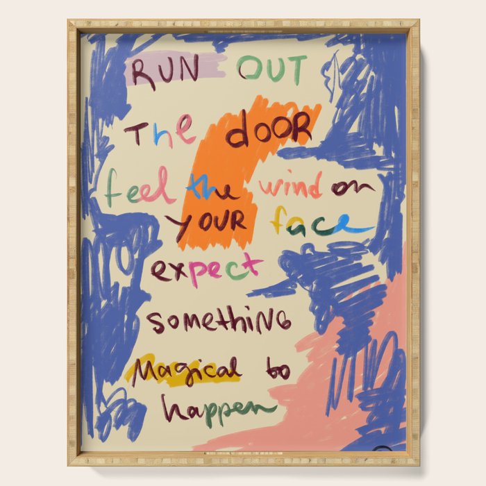 MAGICAL DAY MESSAGE Serving Tray Gallery Image 1