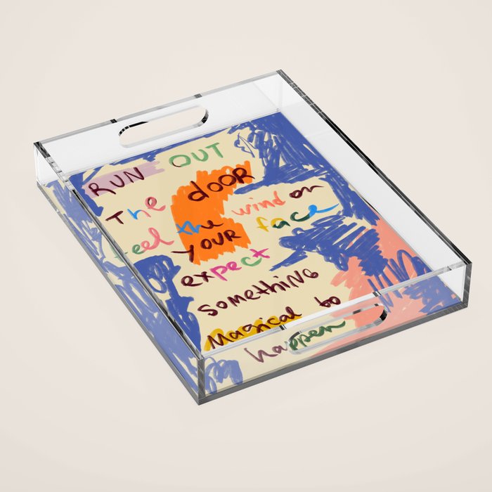 MAGICAL DAY MESSAGE Acrylic Tray Gallery Image 1