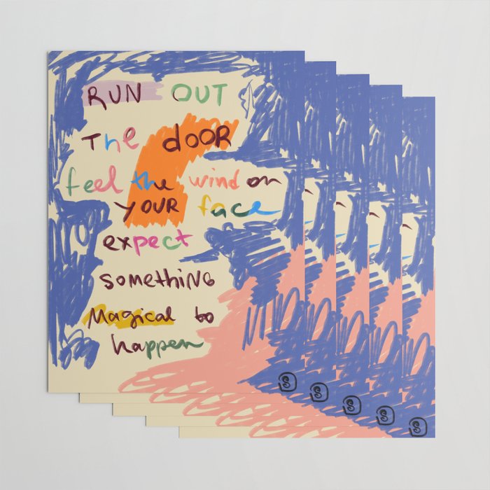 MAGICAL DAY MESSAGE Wrapping Paper Gallery Image 3
