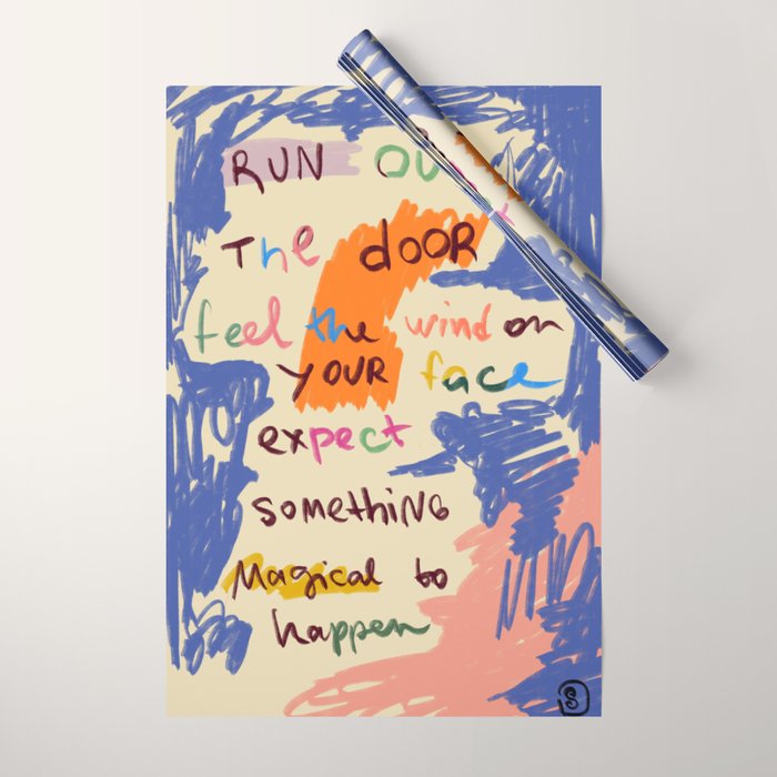 MAGICAL DAY MESSAGE Wrapping Paper Gallery Image 1