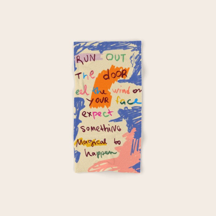 MAGICAL DAY MESSAGE Bath Towel Gallery Image 1