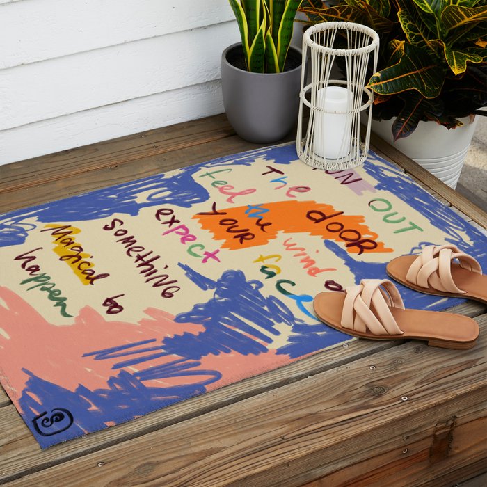 MAGICAL DAY MESSAGE Outdoor Rug Gallery Image 2