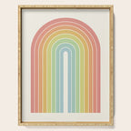 Gradient Arch V Mid Century Modern Rainbow Serving Tray Gallery Image 1