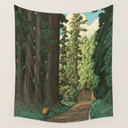 Kawase Hasui: "Road to Nikko" Wall Tapestry Gallery Image 4