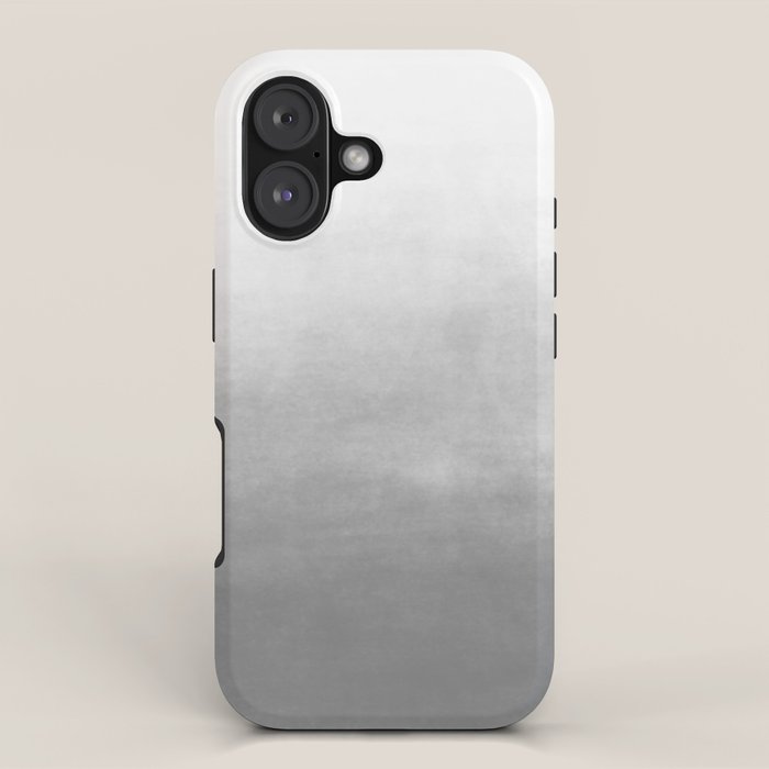 Ombre Paint Color Wash (gray/white) iPhone Case Gallery Image 1