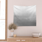 Ombre Paint Color Wash (gray/white) Wall Tapestry Gallery Image 2