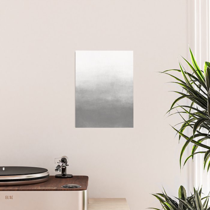 Ombre Paint Color Wash (gray/white) Poster Gallery Image 2