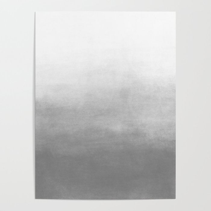 Ombre Paint Color Wash (gray/white) Poster Gallery Image 4