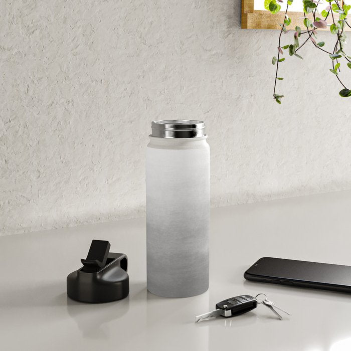 Ombre Paint Color Wash (gray/white) Water Bottle Gallery Image 4