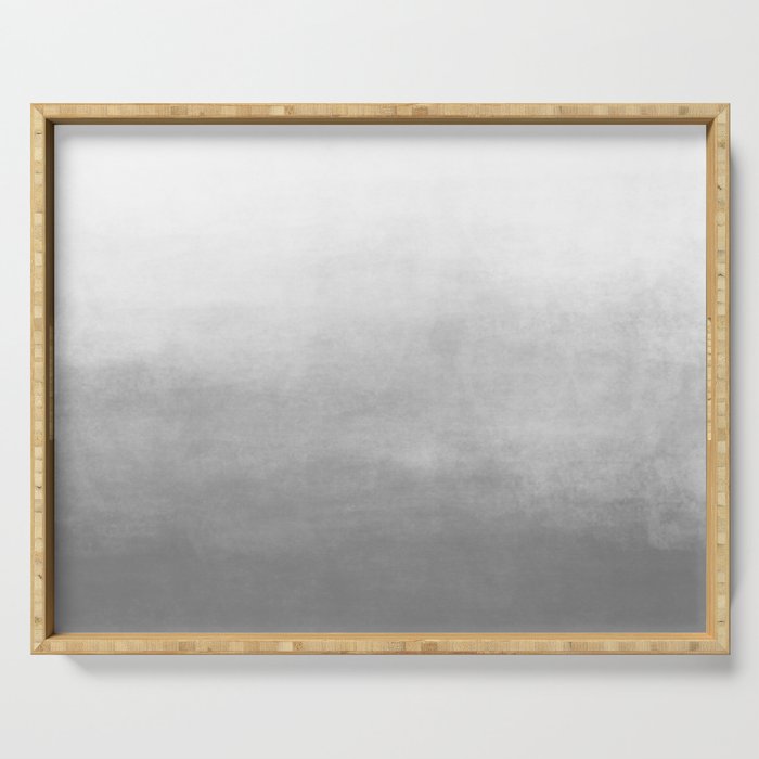 Ombre Paint Color Wash (gray/white) Serving Tray Gallery Image 1