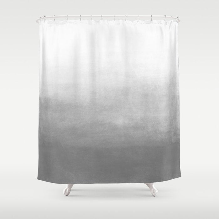Ombre Paint Color Wash (gray/white) Shower Curtain Gallery Image 1