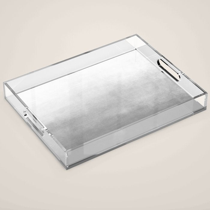 Ombre Paint Color Wash (gray/white) Acrylic Tray Gallery Image 1
