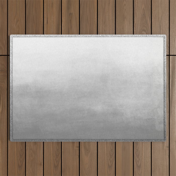 Ombre Paint Color Wash (gray/white) Outdoor Rug Gallery Image 1