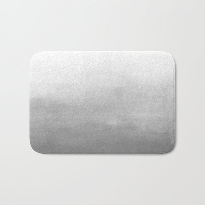 Ombre Paint Color Wash (gray/white) Bath Mat Gallery Image 1