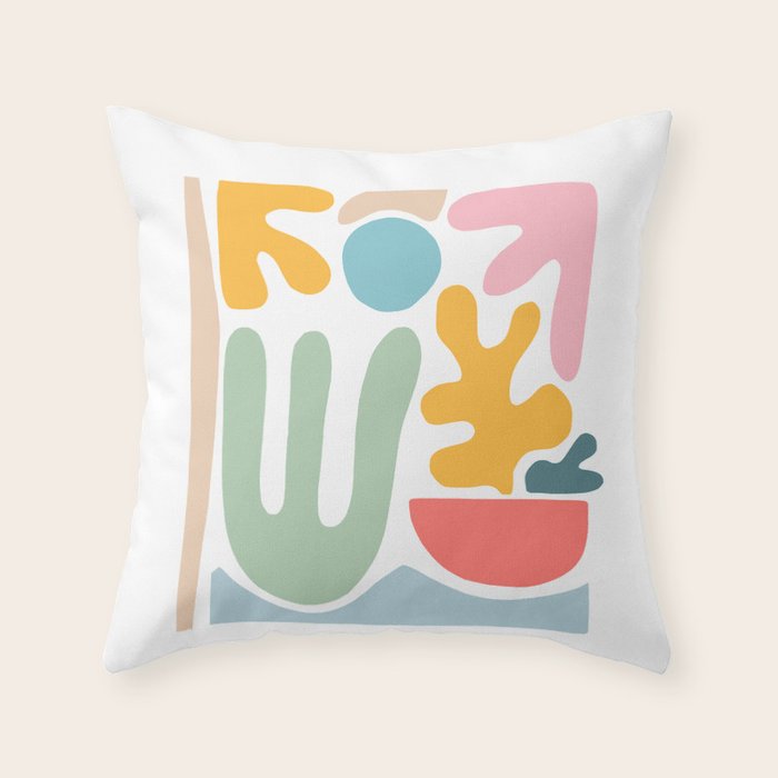 Colourful Seaside memories 4.  Throw Pillow Gallery Image 1