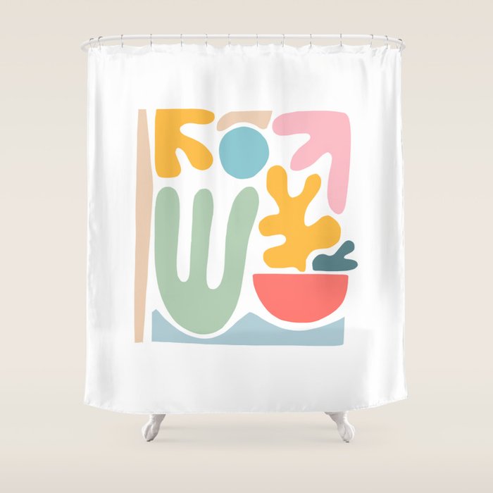Colourful Seaside memories 4.  Shower Curtain Gallery Image 1